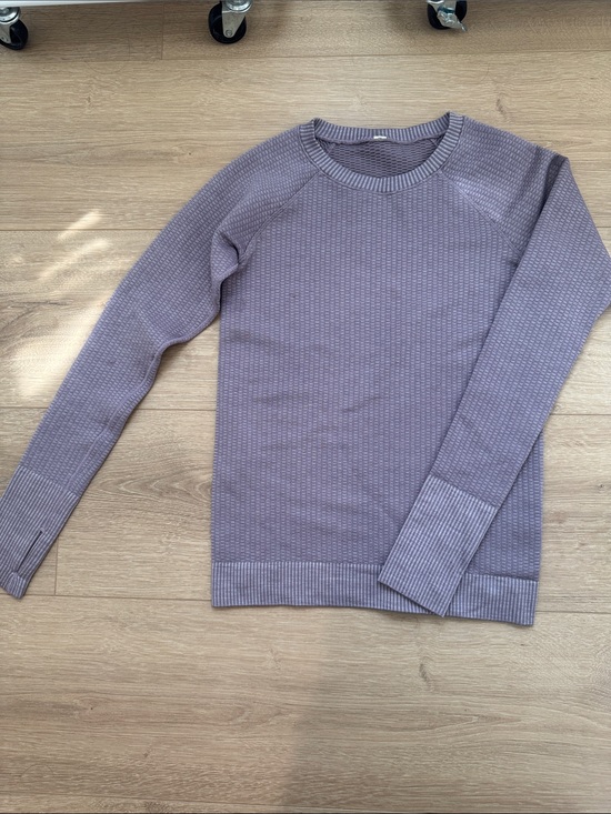 lululemon athletica Tops - lululemon athletica Long Sleeve Waffle Knit Crew - Lavender